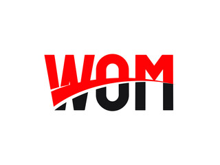 WOM Letter Initial Logo Design Vector Illustration