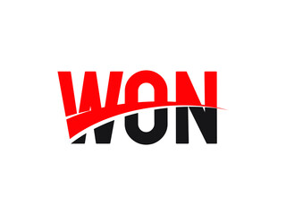 WON Letter Initial Logo Design Vector Illustration