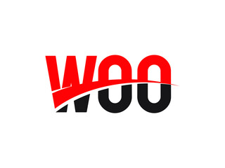 WOO Letter Initial Logo Design Vector Illustration