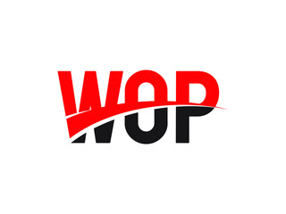 WOP Letter Initial Logo Design Vector Illustration
