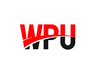 WPU Letter Initial Logo Design Vector Illustration