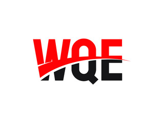 WQE Letter Initial Logo Design Vector Illustration
