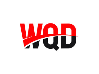 WQD Letter Initial Logo Design Vector Illustration