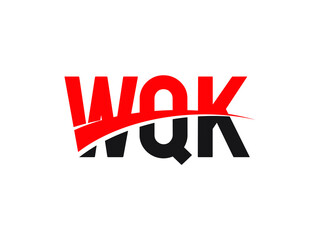 WQK Letter Initial Logo Design Vector Illustration