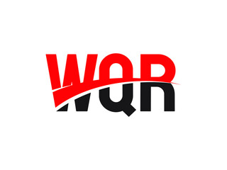 WQR Letter Initial Logo Design Vector Illustration
