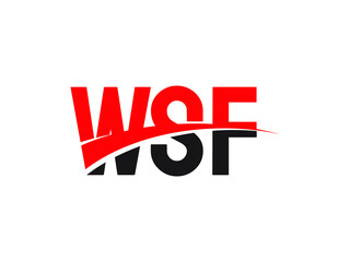 WSF Letter Initial Logo Design Vector Illustration