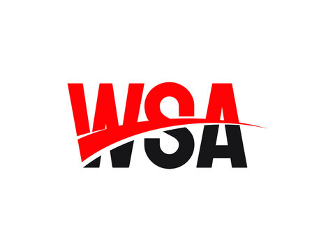 WSA Letter Initial Logo Design Vector Illustration