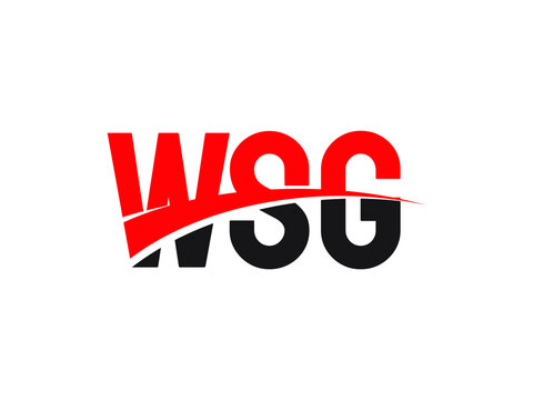WSG Letter Initial Logo Design Vector Illustration