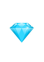 blue diamond on white background shine shimmer glimmer blink sparkle geometric icon logo