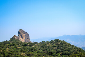 Big rock with forest, Pedra do Bauzinho, SP, Brazil