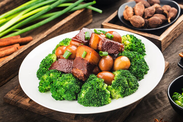 Quail Eggs Stew with belly pork(Chinese food)