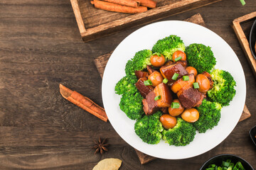Quail Eggs Stew with belly pork(Chinese food)