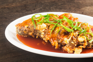 Chinese food: a sour and sweet fish