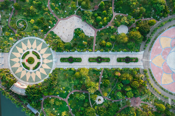Aerial photography of outdoor park views