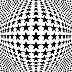 Half-tone dots. Dotted star pattern. Sphere orb or globe distortion speck. Diffuse radial radiating warp bloat protrusions. Polka dot fluffy design. Circular geometric star pattern abstract circle
