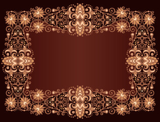Vector abstract decorative ethnic ornamental illustration.