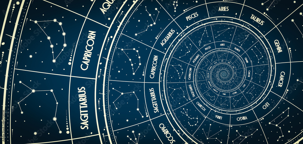 Canvas Prints droste effect background. abstract design for concepts related to astrology and fantasy.