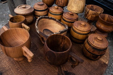 wooden cups
