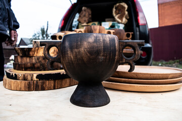 wooden cup