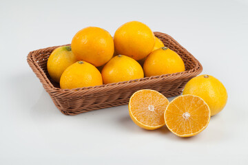 Golden incense, tangerines, oranges, fruits, fresh