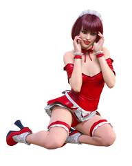 Atractive woman in maid uniform.