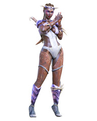 Obraz premium Warrior amazon woman with daggers.