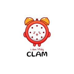 Cute funny clock character. Vector hand drawn cartoon mascot character illustration icon. Isolated on white background. time character concept