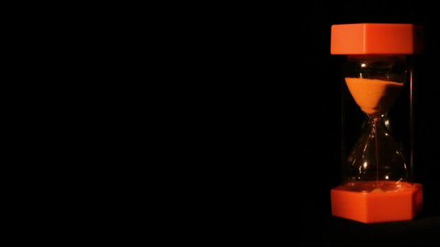 sand clock orange color sandglass hourglass
