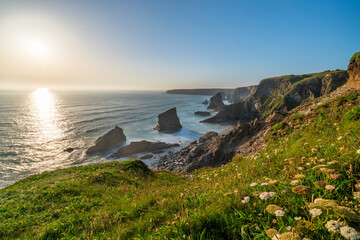 Fototapeta premium Bedruthan Steps, North Cornwall, UK