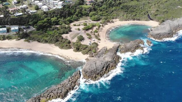 aerial look of the beach in Manati, Puerto Rico