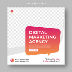Digital marketing social media post template