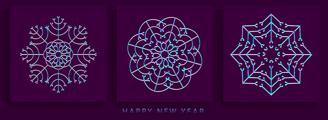 Christmas abstract texture snowflake blue tint, isolated design component