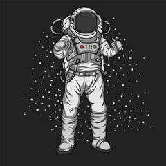 astronaut floating in space © Forde
