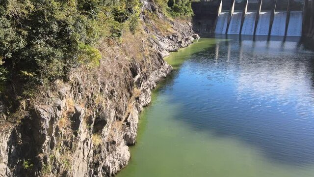 京都　空撮　4K　ドローン　天若湖　世木ダム