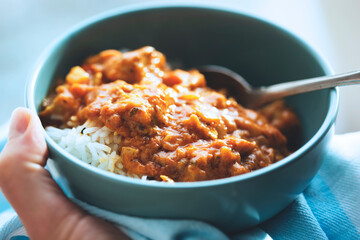 Chicken tikka masala with rice 