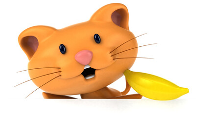 Fun cat - 3D Illustration