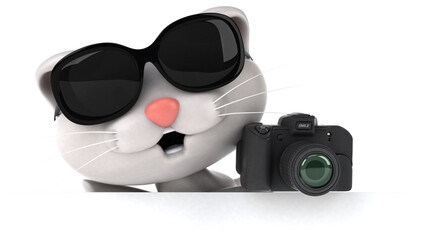 Fun cat - 3D Illustration
