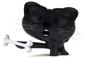 Fun cat - 3D Illustration