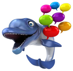 Obraz premium Fun dolphin - 3D Illustration