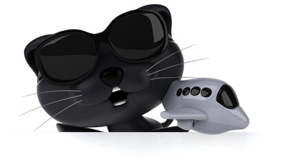 Fun cat - 3D Illustration