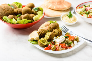 Falafel is a vegetarian dish of Mediterranean and Arabic cuisine