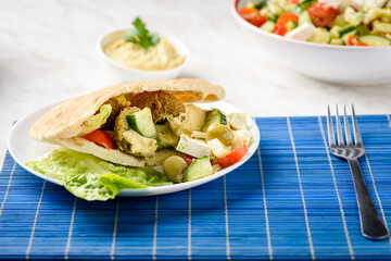 Falafel is a vegetarian dish of Mediterranean and Arabic cuisine