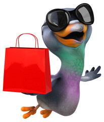 Fun pigeon - 3D Illustration