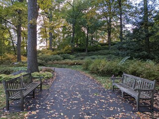 Fall in Bronx Botanical Gardens, New York - October 2021