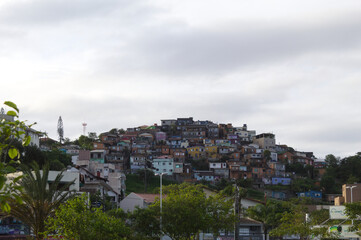 Fototapeta na wymiar View of the island of Florianópolis in Santa Catarina in Brazil