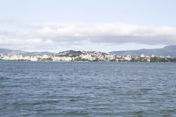 Fototapeta premium View of the island of Florianópolis in Santa Catarina in Brazil