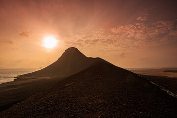 Last sunrays of the day at Ras Bir in Djibouti