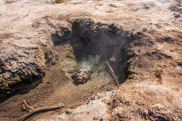 Geothermal water well at Lake Abhe Bad, Djibouti
