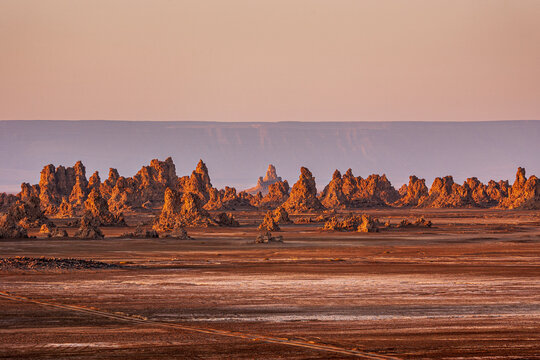 Sizzling limestone chimneys of Djibouti, Horn of Africa, East Africa