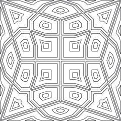 Vector pattern with symmetrical elements . Repeating geometric tiles from striped elements.large black pattern .
